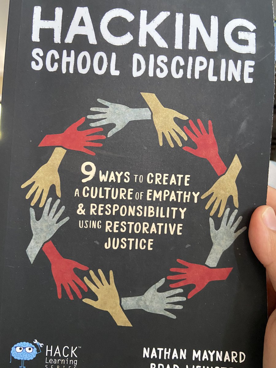 AsstPrincipalBC's tweet photo. Sunday read... Sooo good! If you work with students in any capacity, I highly recommend this book. ❤️ #HackingSchoolDiscipline https://t.co/sXLXQ5pBll