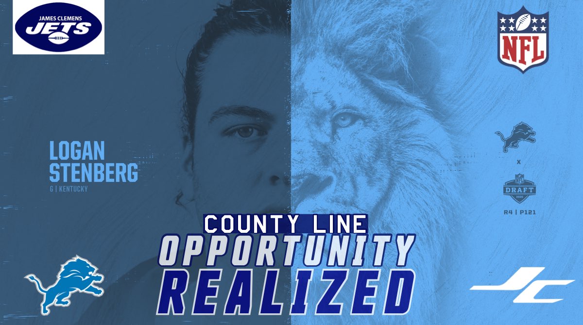 JCJetsFootball's tweet image. Good luck to #NextLevelJet Logan Stenberg as he &amp;amp; @Lions begin Training Camp this week. #CountyLinePride