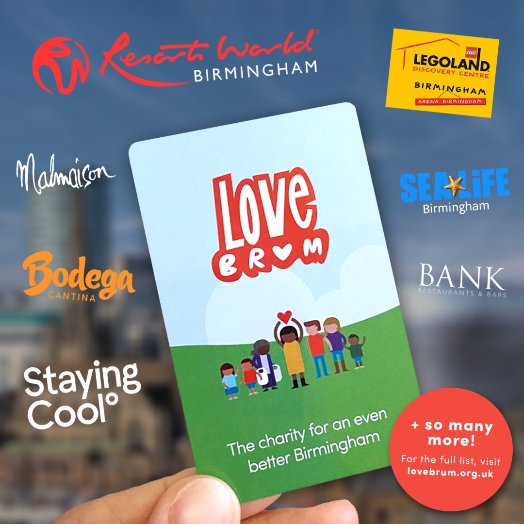 Hi <a href="/BrumHour/">#BrumHour 🐝 Networking with #Birmingham</a> 👋

A <a href="/LoveBrumUK/">LoveBrumUK</a> membership includes your own loyalty card with offers from restaurants, hotels, shops &amp; experiences! 

Just £20 for the whole year &amp; every penny directly supports local charities &amp; community projects. lovebrum.org.uk/offers/ 

#LoveBrum #BrumHour