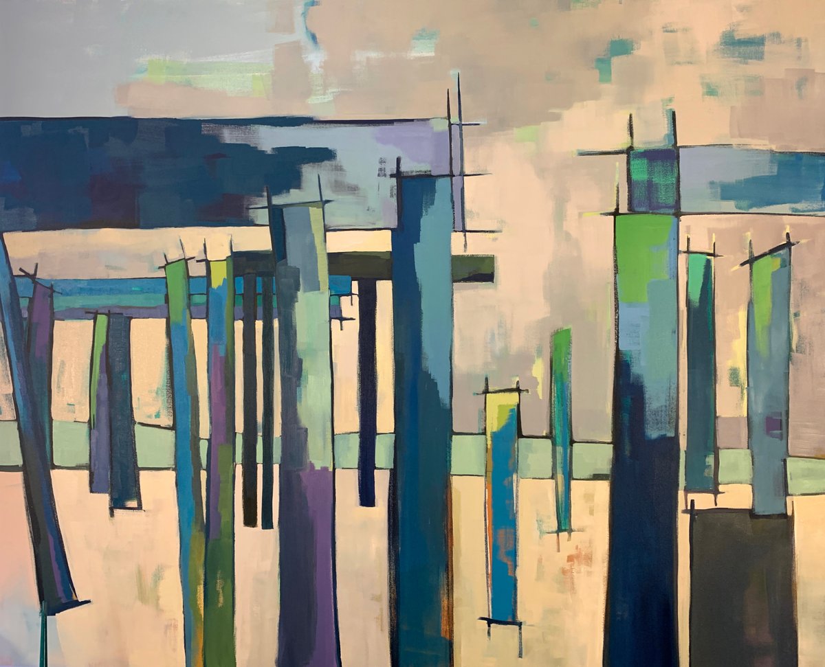 cbrufo's tweet photo. Continuing to work on the painting used in the Needham Bank ad. It's a biggie at 48" x 60". Not quite finished.
.
.
.
.
.
#piers #provincetownpier #contemporaryabstractpainting #artforinteriors #greyskies, #risdalumni #massartalumni #workinprogress https://t.co/j1X0RzplDo