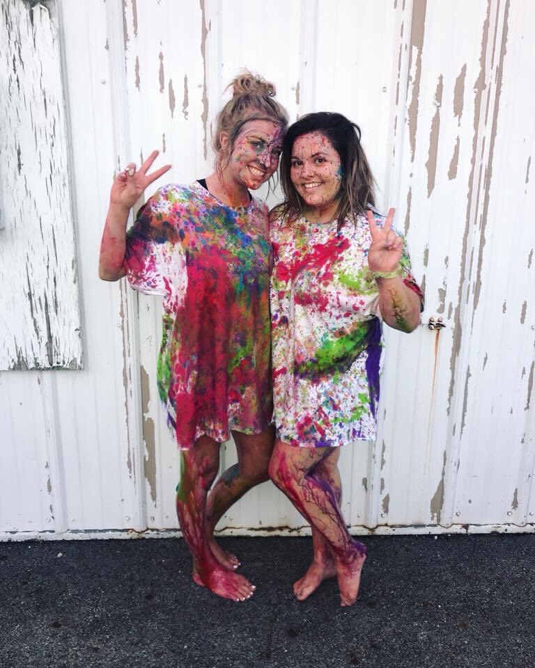 madisonbrooke14's tweet photo. happy birthday @maddiehoffman26 🥳 thank u for bein the best from our first frat party, to walking in a downpour, to volunteering, to paint wars! i love you so much and can’t wait to see you💖 https://t.co/TWXUpYUgte