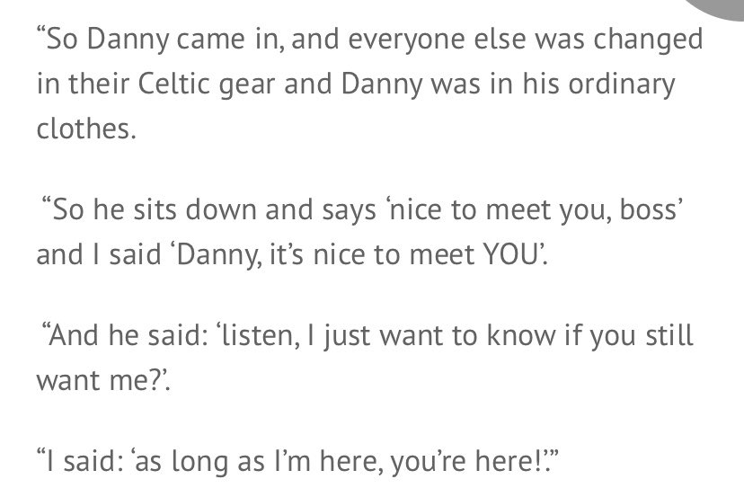 Telling 1500 people at a Q&A that Celtic legend Danny McGrain had approached him shortly after Rodgers’ appointment to ask if he’d still have a job.McGrain was made to stand up in front of the audience.He later stated the conversation never took place and he was mortified.