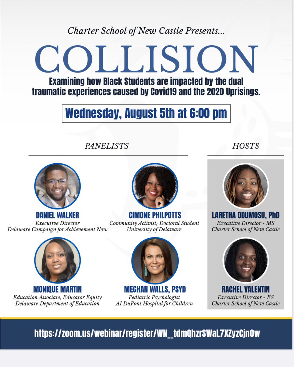 CharterCastle's tweet photo. CSNC families and community members...join us on August 5th at 6pm for a virtual panel discussion. We hope you all will join us from the comfort of your home via Zoom.

Click on the link below to register.
https://t.co/4w3LtrjoBH…
 @DrLaretha @RValentinED @DECharterNetwrk https://t.co/ZFusoc2suV