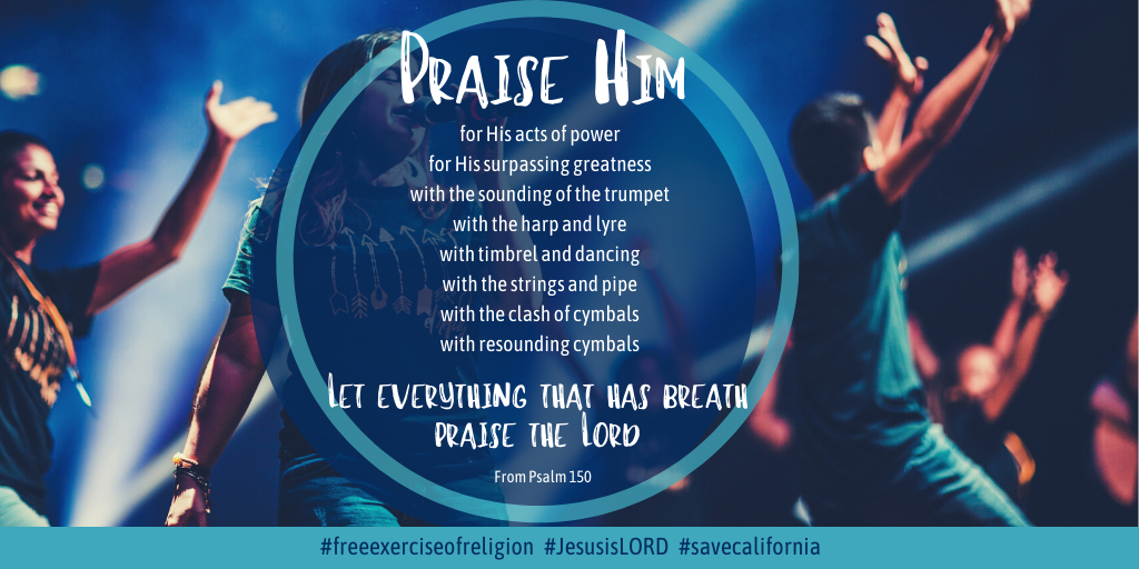 savecalifornia's tweet photo. Is congregational worship of I AM WHO I AM (Creator God) in the Bible? How about worship of Jesus Christ (I AM WHO I AM in the flesh)? You betcha!

#reopencalifornia #Christian #church #freeexerciseofreligion #JesusisLORD #KingJesus #wewillworship #holdtheline #savecalifornia https://t.co/RTB2GM7QpR