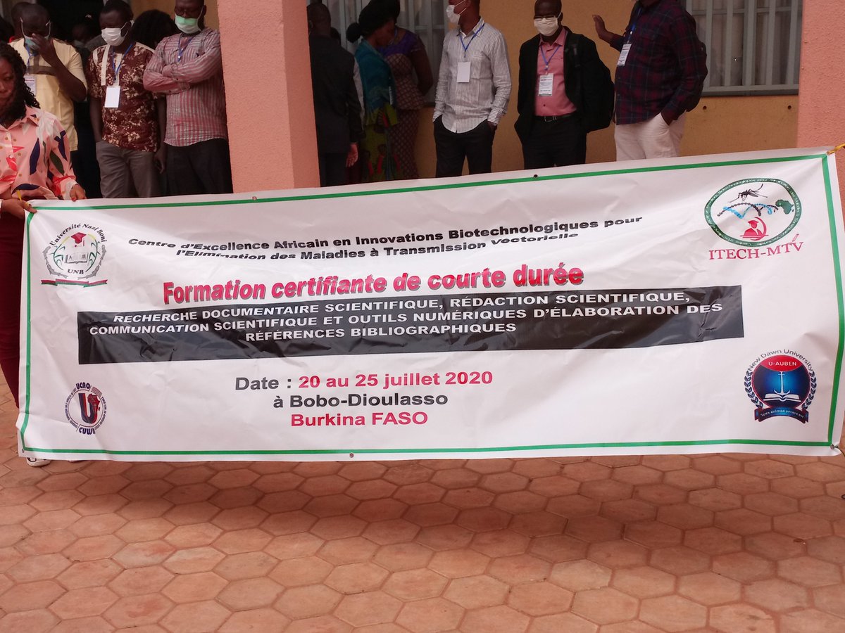Deuxième formation de courte durée organisée par le Centre d'Excellence Africain pour l’élimination des maladies à transmission vectorielle, tenue du 20 au 25 juillet 2020 sur 40 heures