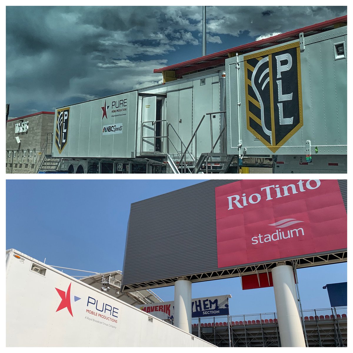 purebroadcast's tweet photo. Big Sunday in the 801!  NWSL final at Rio Tinto and day 2 at the PLL championship series.  @nwsl @premierelacrosse @cbssports @nbcsn https://t.co/qflgn0AXgc