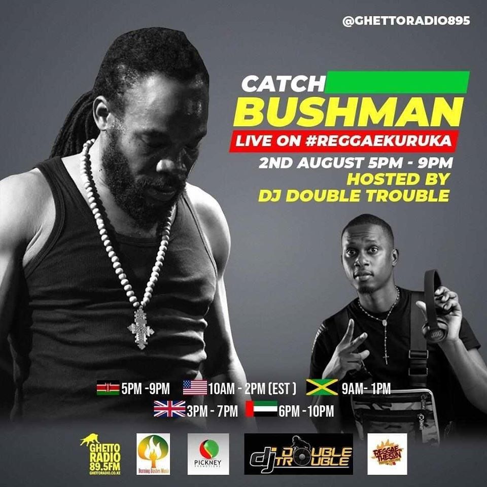 Githaa ni ya #ReggaeKuruka ndani ya stenje yako ya pawa ukiwa na
<a href="/DjDaboTrabo/">Dj Double Trouble</a> #ShidaMaraMbekse alafu kaaa radar 2nd August tutakua na #BushMan liv