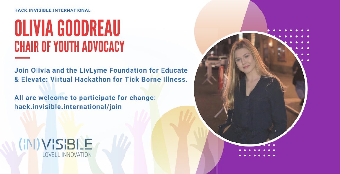 liv_lyme's tweet photo. Hope you can join Olivia &amp; @invisibleintl for this incredible opportunity to help in the fight against tick-borne diseases. 
Learn more at https://t.co/yiF14o8UMY. 
Register by Aug. 1, 2020 https://t.co/e2i95qCy3Q