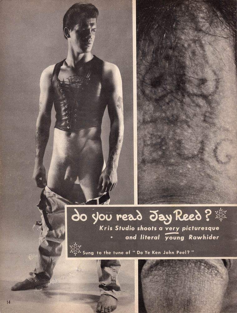 creatureblackl1's tweet photo. Jay Reed has "Love Bug" tattooed on his dick. [Photos by Kris Studio] Chicago, 1965 #jayreed #krisstudio #vintagemen #uncut https://t.co/P2pAEFaw9x
