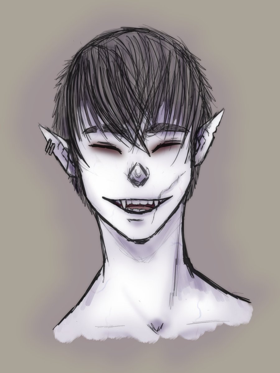 llnsomniac's tweet photo. What a surprise it's my DnD character again. Was sketching him and ended up with a completely different style somehow

#DnD #dungeonsanddragons #pathfinder #DnDcharacter https://t.co/n67EZstGSF