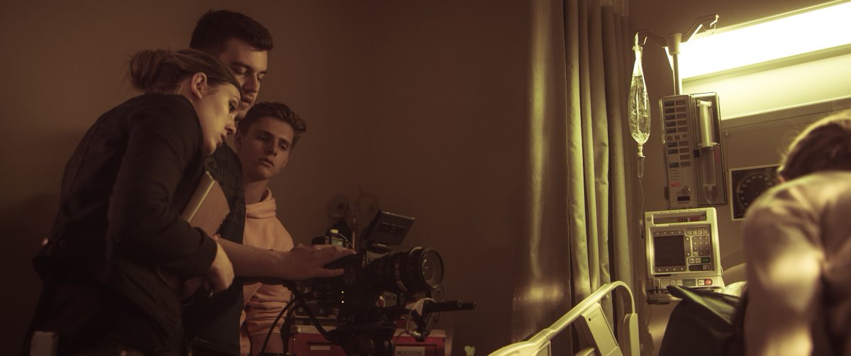 CBiMFilm's tweet photo. Our camera team @ryanluth.cine and @Liammeredith with Director @RileyRheyan on our #hospitalset
.
.
.
#indiefilm #independantfilm #onset #filmcrew #filmmaking #canadianfilm #behindthescenes #crew #makingof #filmlife #moviemaking #womeninfilm #femaledirector #director #setlife https://t.co/w4yiWkL90x