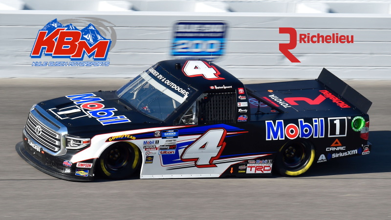 MotorRacinPress's tweet photo. Raphaël Lessard Finishes 16th Friday Night & Equals Season-Best Result by Finishing 11th Saturday Afternoon at Kansas
--> https://t.co/euHXQLPvYH
__
@raphael_lessard @KBMteam @Mobil1 #RichelieuHardware @canac_ca @SIRIUSXM @NASCAR_Trucks @NASCAR #Kansas200 @kansasspeedway https://t.co/8Qf66S6iUg