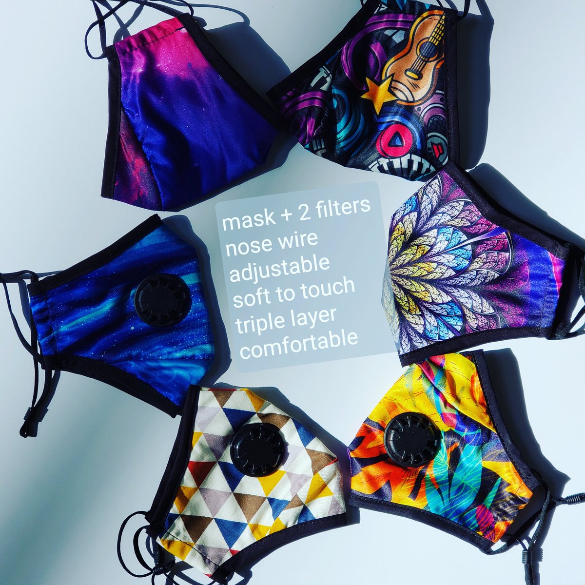 Masks now available in our shop
mask+2filters
adjustable
nosewire
soft to touch
comfortable
size 14.5×23cm
cool colors
3 designs with valve 
6 designs to choose from
Drop by inside Eau Claire Market
<a href="/shopmadeyyc/">shopmadeyyc</a>

#yyc #maskmandatory #mask #beinstyle #stylish #calagry #streetwear