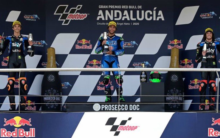 alessandroFMit's tweet photo. #Moto2 #AndaluciaGP #2020 il #podio é tutto nostro! 💪🇮🇹 Grazie Ragazzi!!! Bravissimi! #BastianiniMariniBezzecchi #orgoglio #ItaliansGood @italiusit @SkySportMotoGP https://t.co/shWR9TCpXm