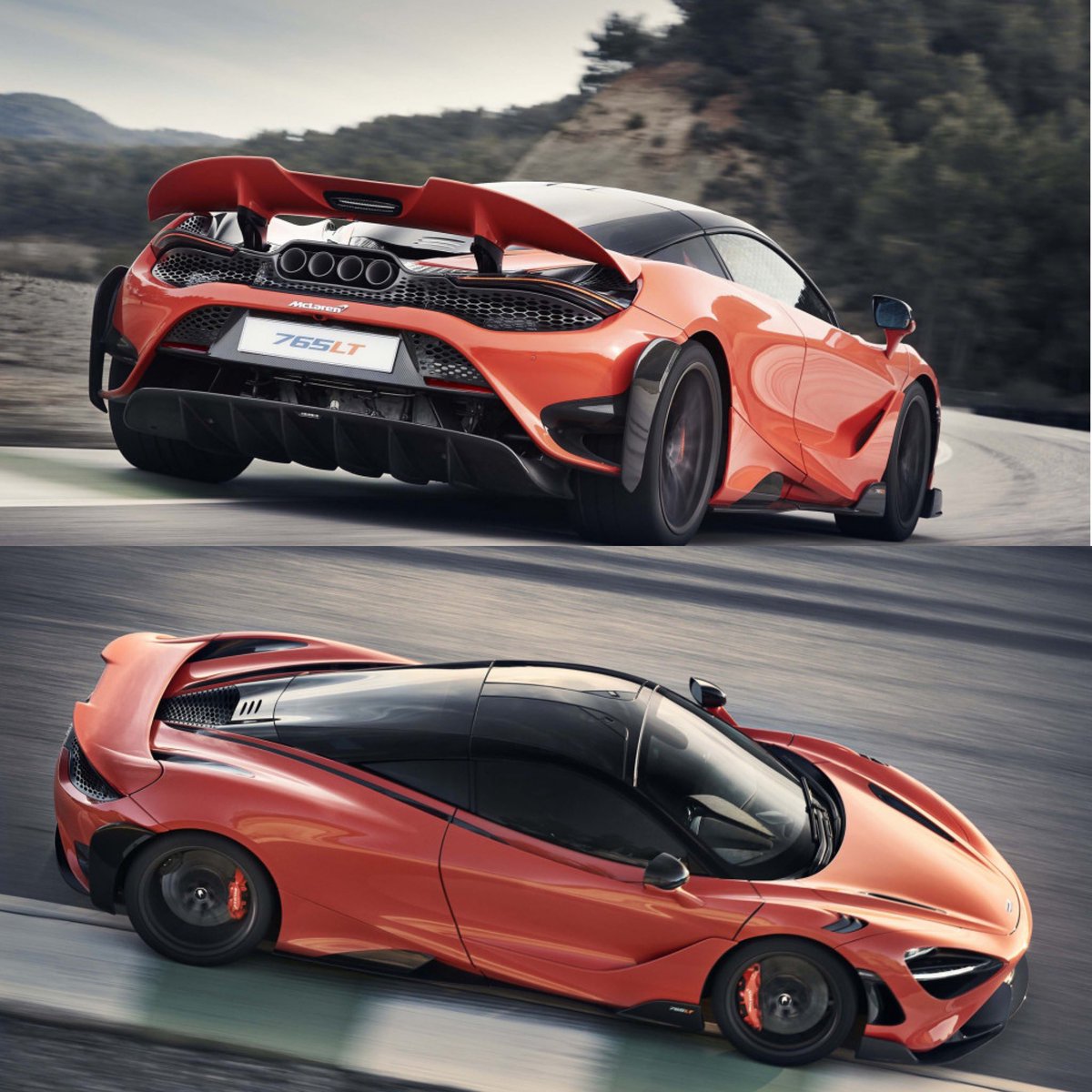 ApexCarMedia's tweet photo. New Mclaren 765LT! What do you guys think of the crazy exhaust and carbon fiber adjustable wing?

Specs:
4.0L Twin Turbo V8
755 Horsepower and 598 lb-ft of torque 
0-60 in 2.7 seconds
Top speed of 205 MPH/330 KPH

#Mclaren #Mclaren765LT #765LT #HyperCar #SuperCar  #ACM https://t.co/dxyZM9w4mQ