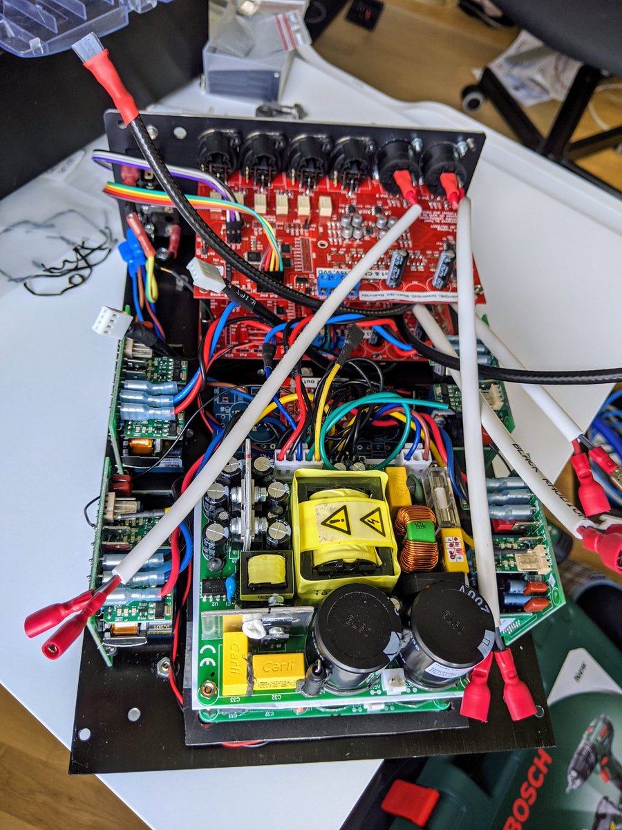 There is this growing thought that this may not be the best idea that has come out of my head. I've spent like half a weekend just wiring this thing. It almost reminds me of commercial AVR in terms of use of space inside chassis. Complete pain to put together. Lets hope all works