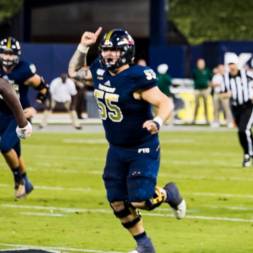 FIUFootball's tweet photo. When you break out the TD celebration from the 30. 

#PawsUp 🐾 | #PantherPride https://t.co/itRH6MGd5C