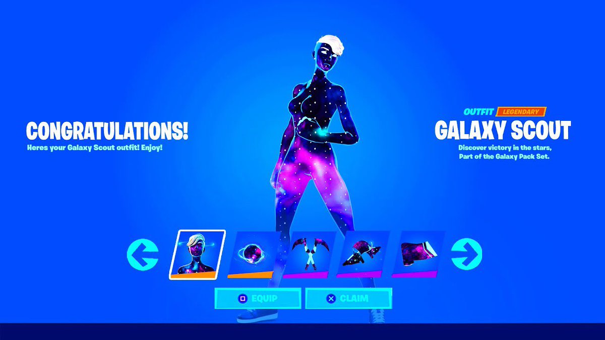 FishyGaws's tweet photo. 🌌 GALAXY SCOUTY GAW 🌌 

I will give the skin when is in the Item Shop!

• Follow me, @BhangraEmote
• Like and retweet (❤️♻️)
• Tag 1x friend

Good luck to everyone 🔥 https://t.co/vnPMUuTAYw