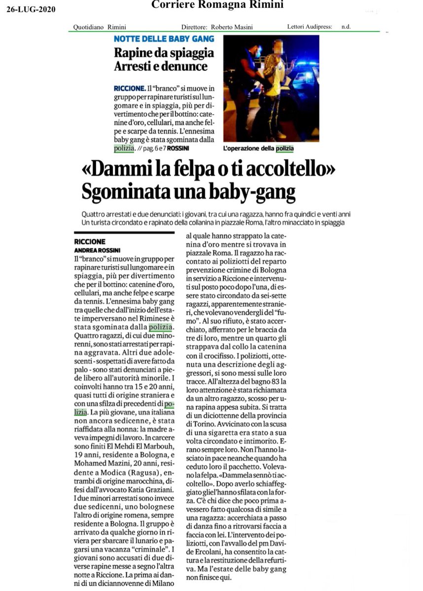 robimazzini's tweet photo. 🚨 un plauso ai colleghi che in pochi giorni sono riusciti ad arrestare una baby gang.
Per molti è una estate “sotto tono”, ma per le FF.OO no, le donne e gli uomini in divisa rispondono incessantemente alle richieste del territorio in maniera encomiabile.
I❤️POLIZIA
#SAPRIMINI https://t.co/JOedTGfqAX