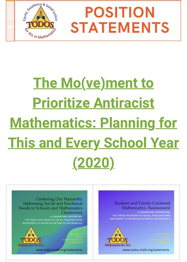 movedtoblusky's tweet image. Are you ready to discuss the recent position statements from #TODOSmath during the #TODOSSummerRead? Join us tomorrow, July 27, 5PDT/8EDT👇🏽 todos-math.org/statements