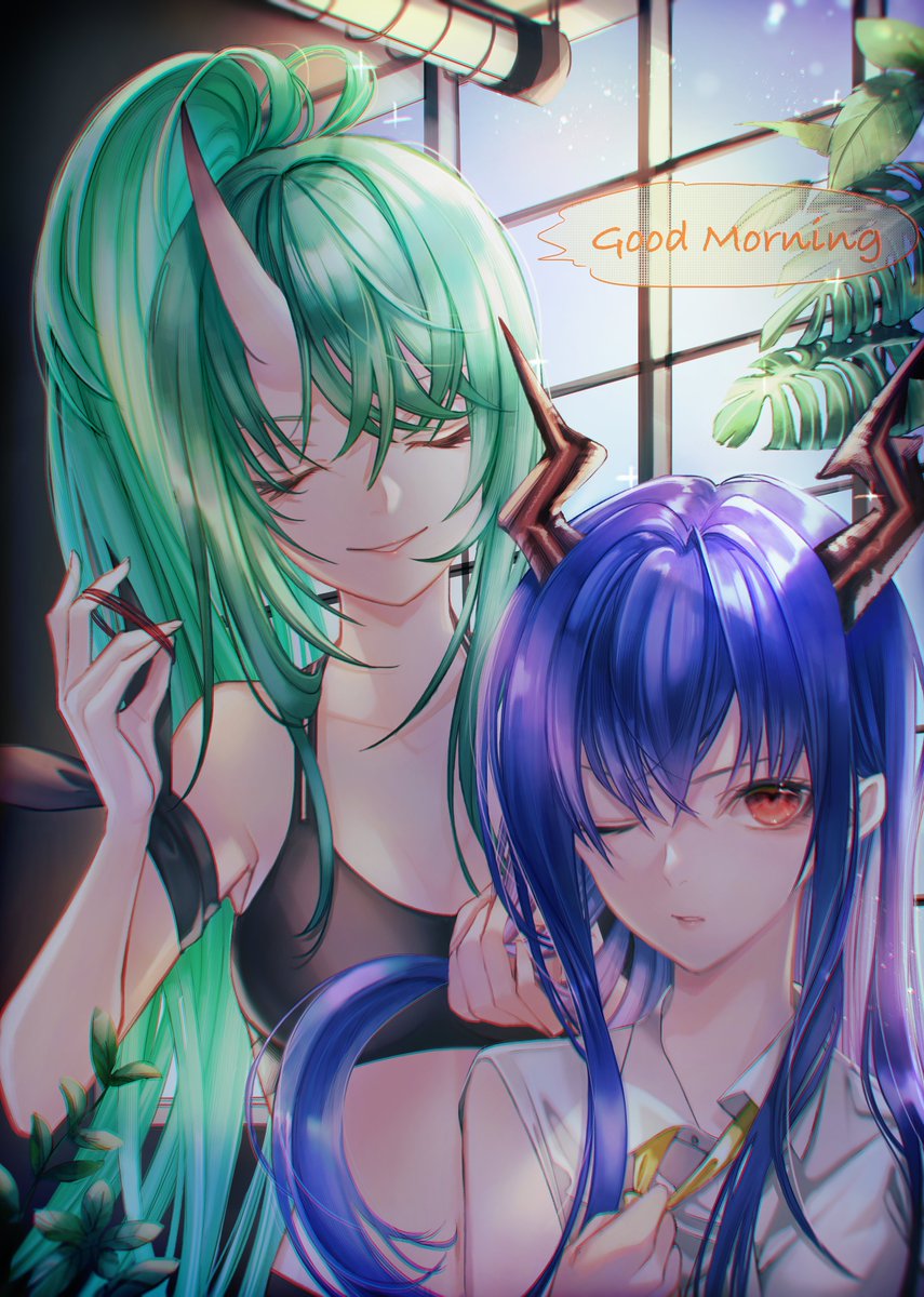 チェン(アークナイツ) ,ホシグマ(アークナイツ) 「時短テク #アークナイツ_ファンアート  #明日方舟 #チェン #ホシグマ 」|冬海 煌Fuyuumi kou仕事募集中のイラスト