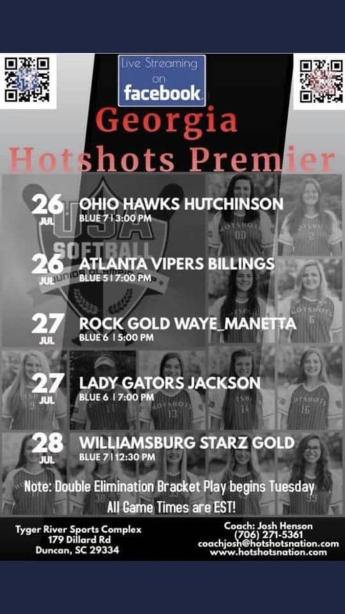 maddybacon2's tweet photo. Schedule Update! Game times are listed below! Make sure to check us out on our Facebook page! @GrizzlyCoachKat @coachK73 @drdotusa1 @TroySBCoach @prayberry @dixson_erin @KassieD23 @KassieD23 @gsucoachroger @MikeDavo17 @Em_Russell @GAHotshots https://t.co/AAAlICGfMN
