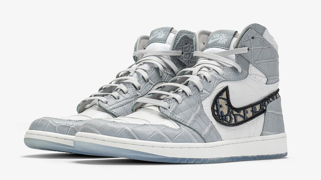 ComplexSneakers's tweet photo. .@TheShoeSurgeon recrafted lux versions of the Dior x Air Jordan 1 with light grey and white croc. Better than the original? https://t.co/EQKTS852IP