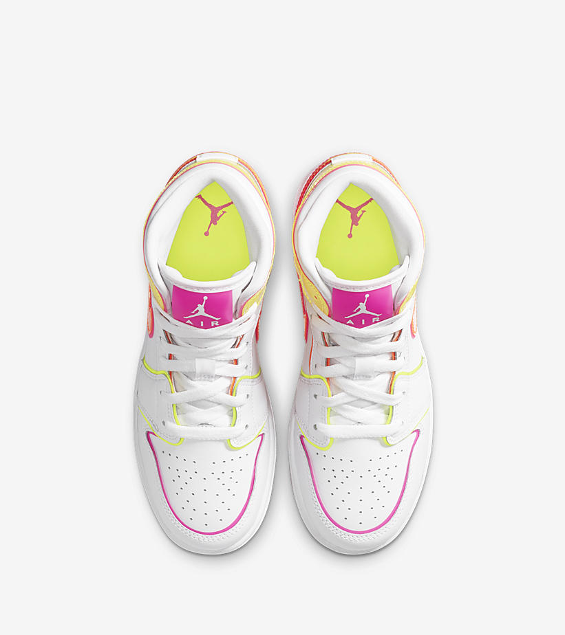 jordan aj 1 mid edge glow foot locker