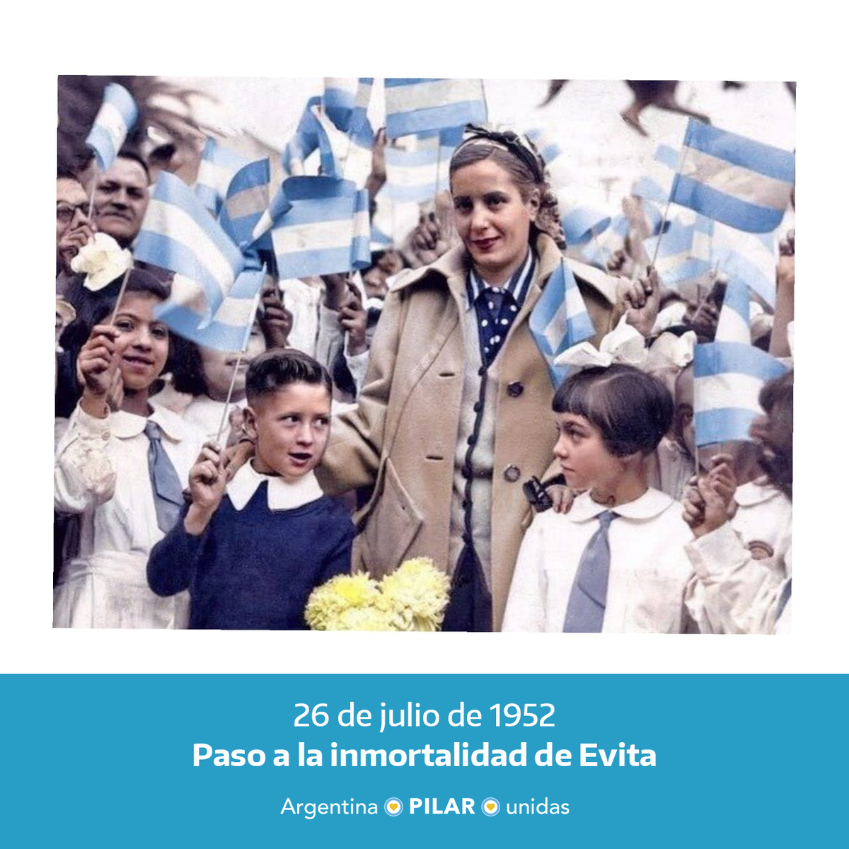 FedericoAchaval's tweet photo. El pueblo nunca olvidará el amor y la fuerza de la mujer que supo entender sus necesidades y transformarlas en derechos. 

Hoy más que nunca seguimos su legado. #EvitaEterna https://t.co/cwsDuf4QQ5