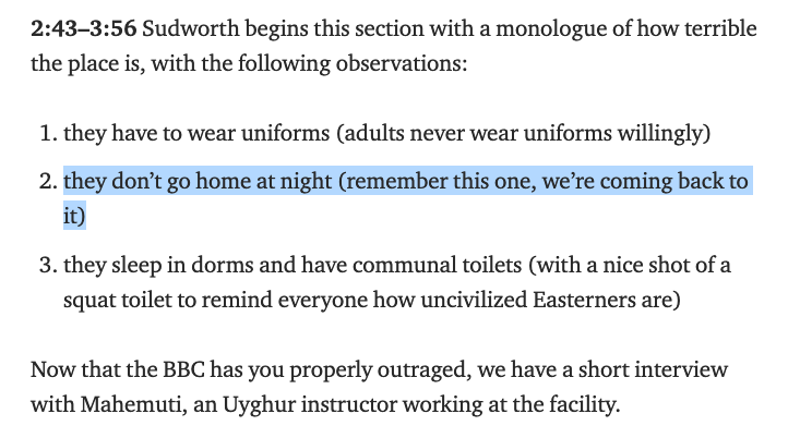 I happened to be taking Mandarin classes at the time, so tidbits like deliberate mis-translation really grabbed me. Or the "dramatic irony" wrt leaving.It's really quite something watching the documentary before and after.Basically a top-tier class in recognizing propaganda!