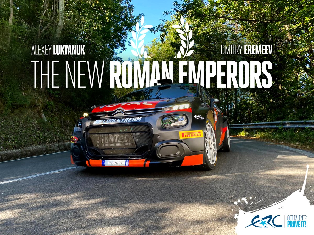 FIAERC's tweet photo. Congratulations Alexey Lukyanuk and Dmitry Eremeev, winners of Rally di Roma Capitale 2020!
#FIAERC #RallydDiRomaCapitale #startoftherestart https://t.co/zKFAfauglj