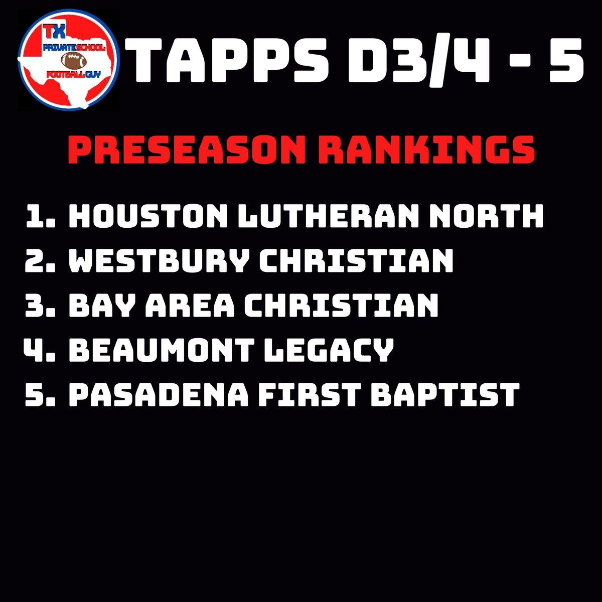 Texas Private School Football tweet media