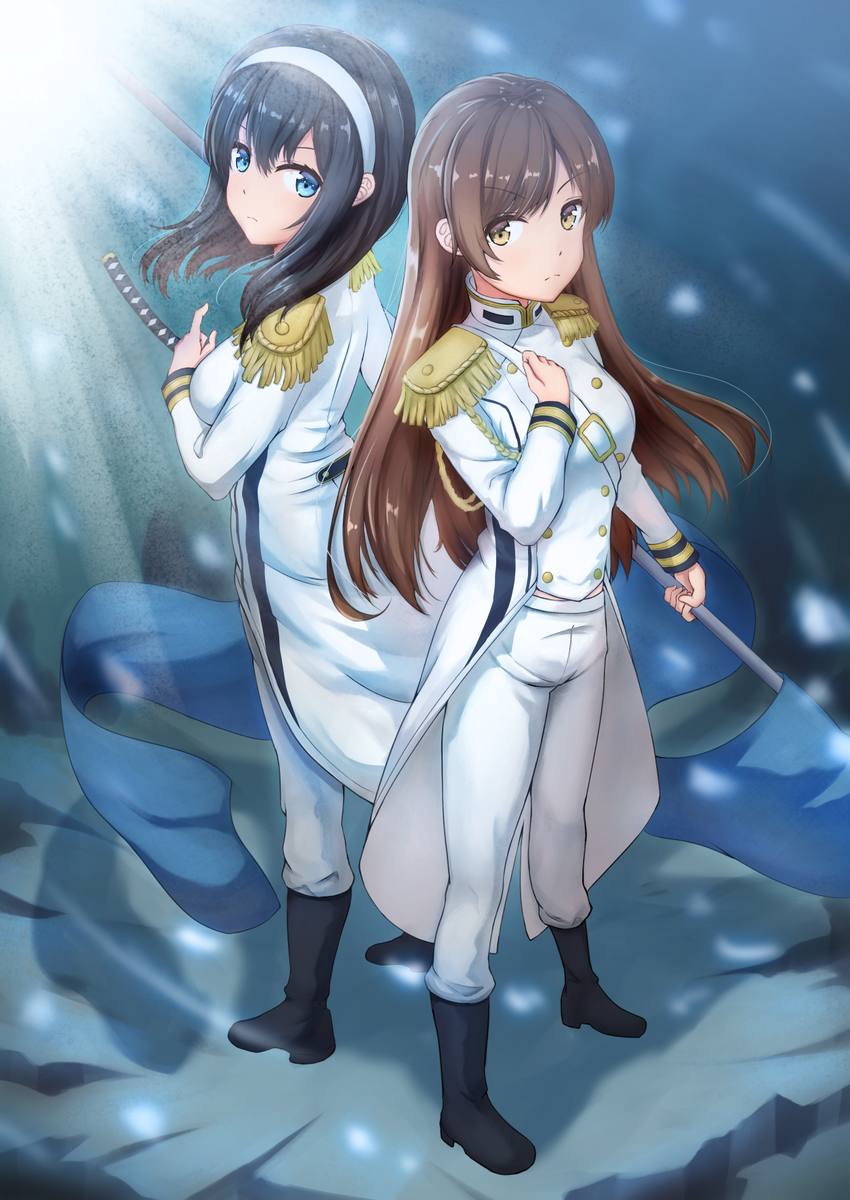 新田美波 ,鷺沢文香 「過去絵ですが美波お誕生日おめでとう!
#新田美波生誕祭2020 」|あいばん🌸のイラスト