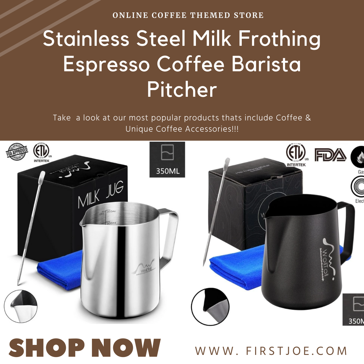 Very cool and unique Stainless Steel Milk Frothing Espresso Coffee Barista Pitcher! ☕

Take a look at some of our most popular novelty coffee mugs, spoon and more!
#coffee #lover #gifts #store #mugs #spoons #tshirts #Tees #Coffeelovers #coffeeshirts #coffeecupchallenge