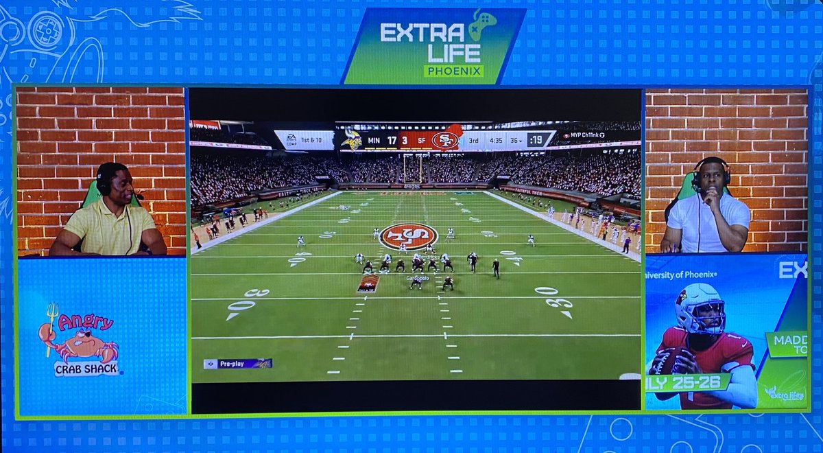mrlarryridley's tweet photo. Check out our @PhxChildrens @FriendsofPCH #Madden20 and #NBA2K20 Live Semifinals and Finals today from 3:30-6:30pm ET! Watch 8 players battle for $4K prizes on https://t.co/o2fUH24fKQ Got @tyronepoole38 & @itsreneem_ on the Broadcast! @Compete4ever #NFL #NBA #Esports @KDx32 https://t.co/MukdMJ8FGr