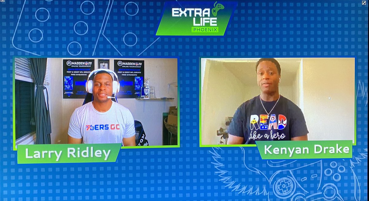 mrlarryridley's tweet photo. Check out our @PhxChildrens @FriendsofPCH #Madden20 and #NBA2K20 Live Semifinals and Finals today from 3:30-6:30pm ET! Watch 8 players battle for $4K prizes on https://t.co/o2fUH24fKQ Got @tyronepoole38 & @itsreneem_ on the Broadcast! @Compete4ever #NFL #NBA #Esports @KDx32 https://t.co/MukdMJ8FGr