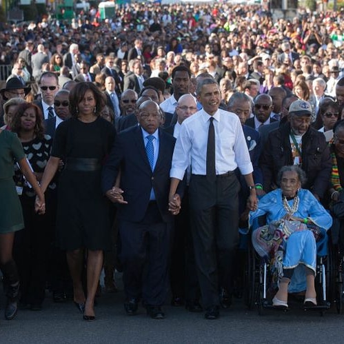 HelenDayle817's tweet photo. My President. @BarackObama #44 #pettusbridge #50yearsago #rihjohnlewis https://t.co/to1uRDvYMR