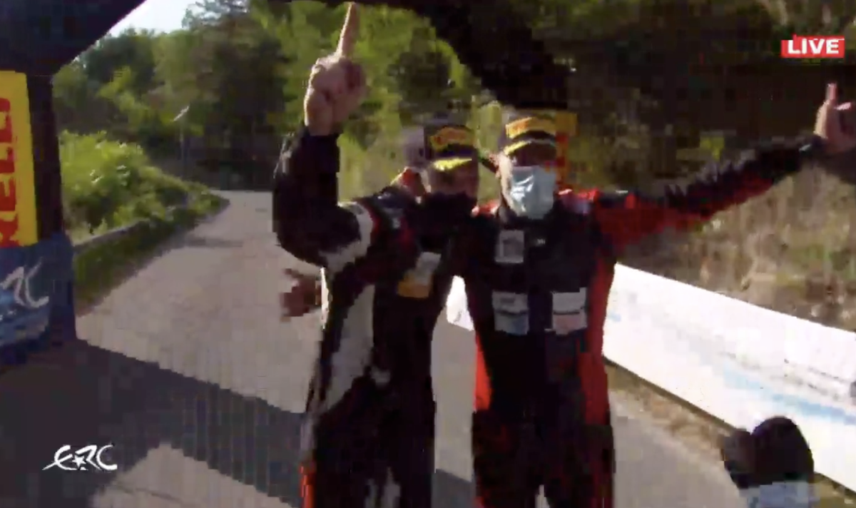 FIAERC's tweet photo. Drama in the last stage!
Pedro Antunes has crashed in the last stage! Crew OK.
This means Ken Torn is the #ERC3Junior winner!
#FIAERC #RallydDiRomaCapitale #startoftherestart https://t.co/kipXLlnUj1