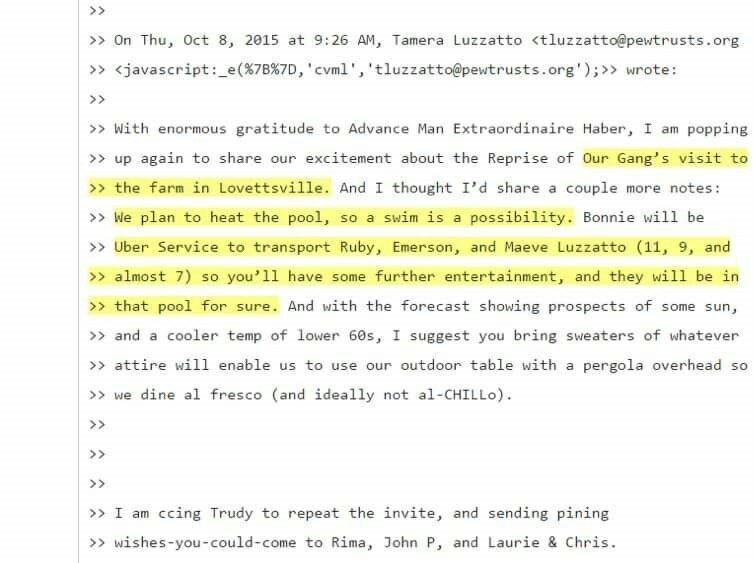 Empress7777777's tweet photo. @SBergsma Pizzagate 
1/4
#TameraLuzzatto aka "The Farmer" &amp; her husband #DavidLeiter own a pig farm in Lovettsville. 

That is where she offered her 6 - 11 year old grandchildren in a heated pool as "further entertainment" for John Podesta and other high ranking politicians. https://t.co/nDPBEagPMZ
