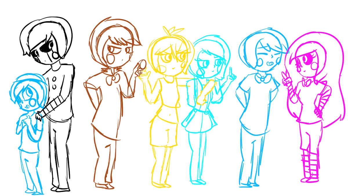 FoxyTheSwagger's tweet photo. Hey guys! Estoy tratando de preparar todo para grabar un redraw de estos nenes, sólo llevo 3 personajes boceteados y estoy sufriendo ;;;;;; 
En fin espero les guste :DDD
#FNAFHumans #HumansAU 
2018 // 2020 https://t.co/zoYqQnw28B