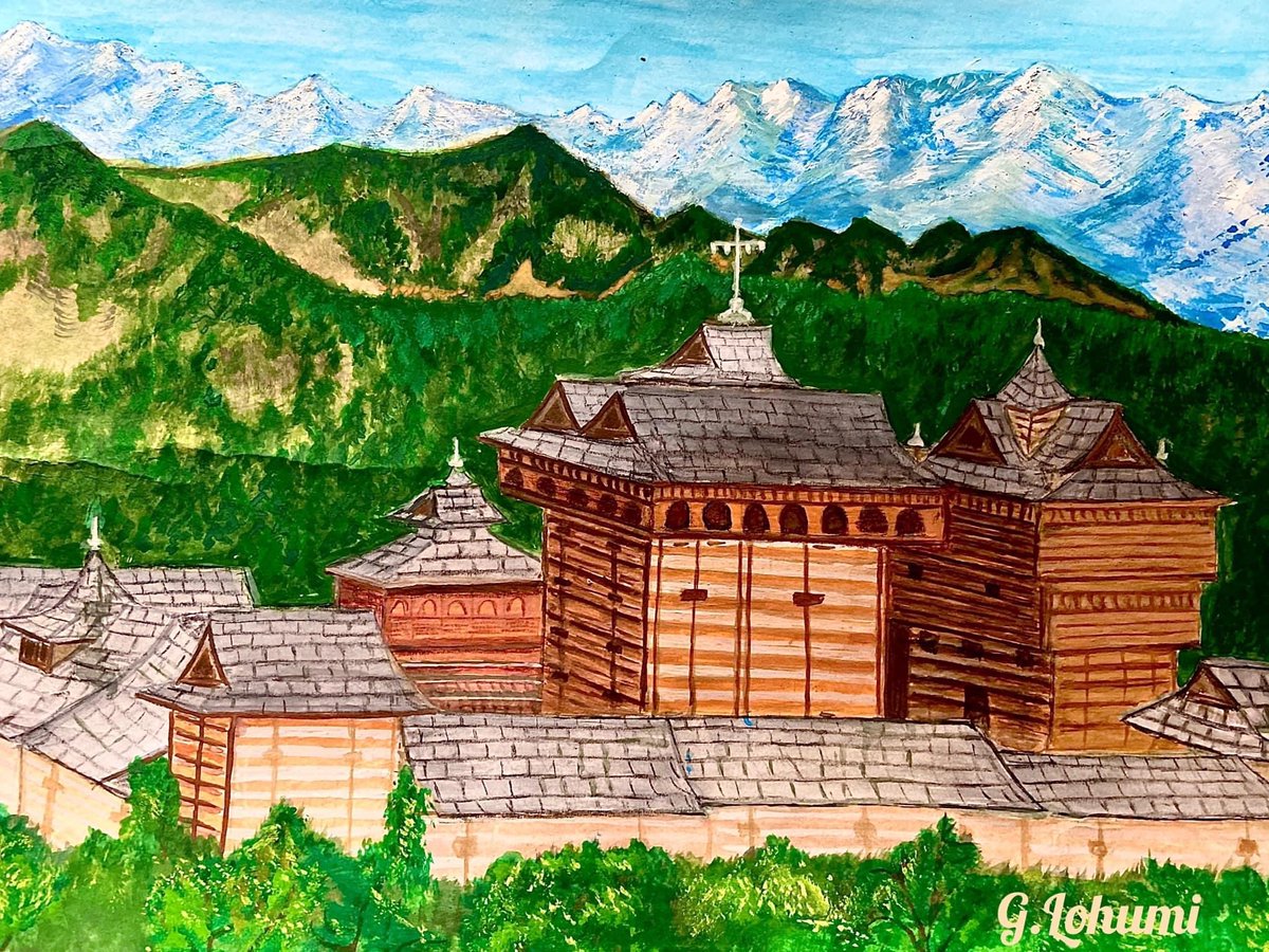 garimalohumi's tweet photo. Here is an attempt to capture the beauty of the 800 year old Bhimakali Temple on the canvas.
.
#painting #art #rampur #himachalpradesh #himachalpaintings #bhimakalitemple #religion #artist #oilpainting #shimla #shimlalife https://t.co/nmSurE6RUK