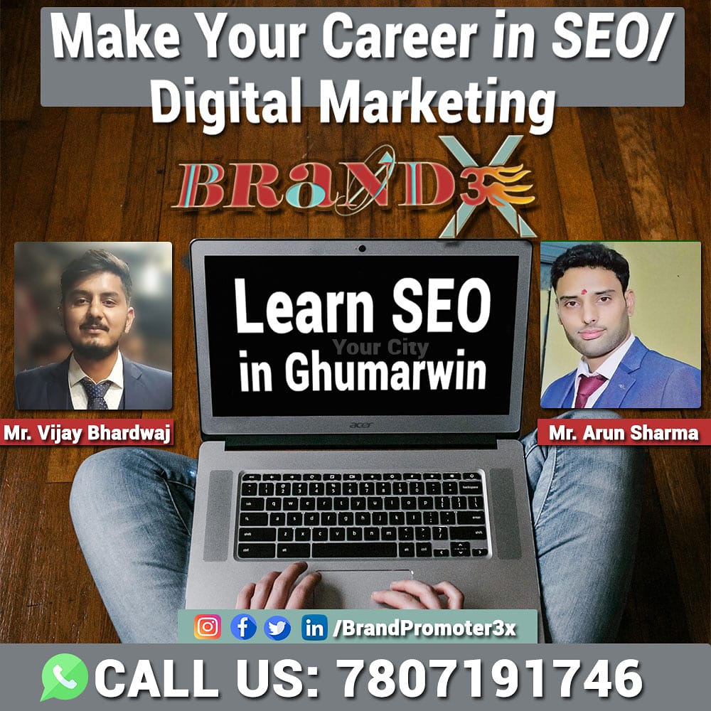 BrandPromoter3x's tweet photo. ✅ JOIN #SEO/ #DigitalMarketing course in #Ghumarwin
Become an SEO Expert in 3 months, short term courses are also available.
#brandpromoter3x #digitalmarketingagency #socialmediamarketing #computercource #ghumarwin #svgcghumarwin #SEOexpert #SearchEngineMarketing #Bilaspur #hp https://t.co/WjeUyEARuK