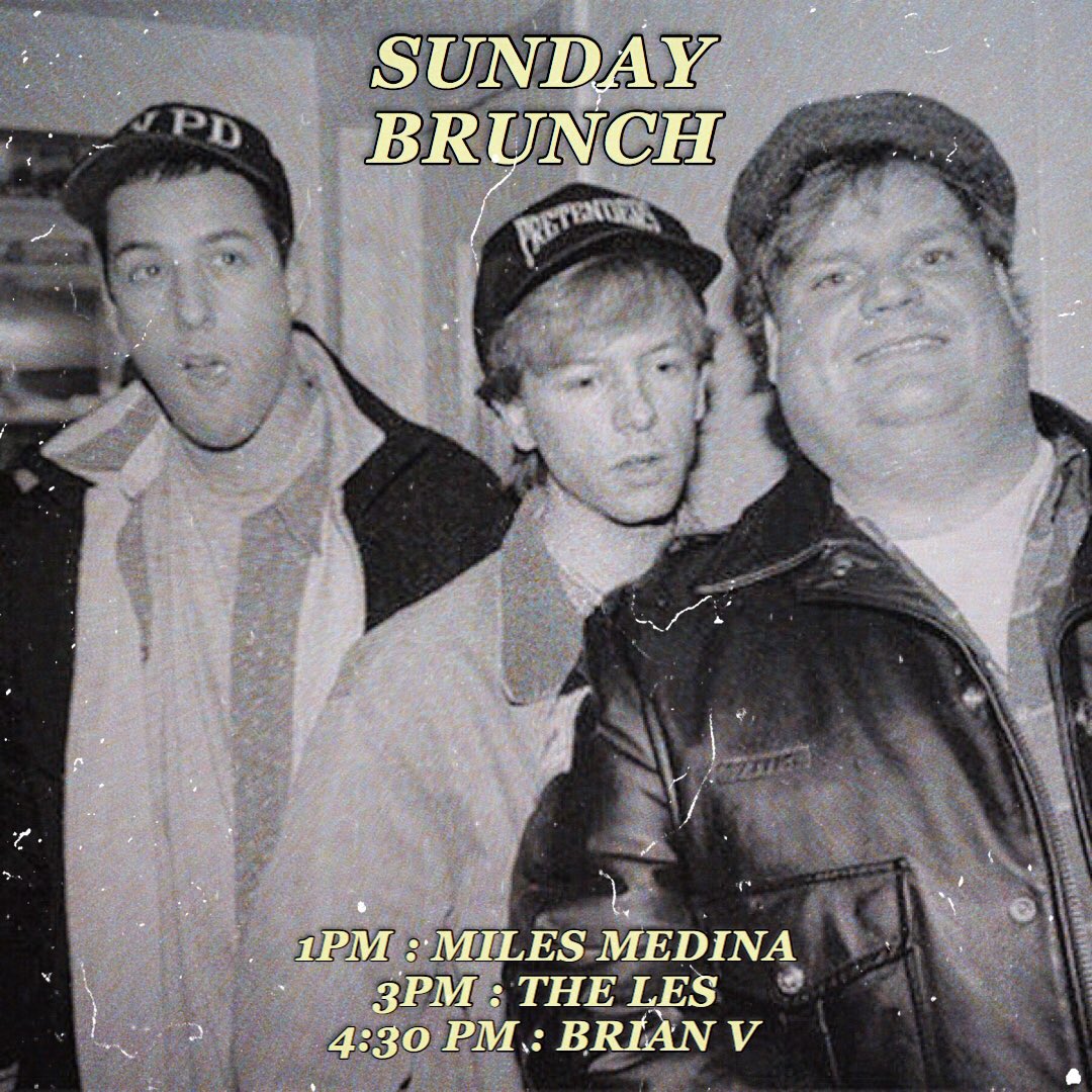 sunday brunch + friends today. we’re starting off at twitch.tv/milesmedina and going all afternoon so join us and spread the word!