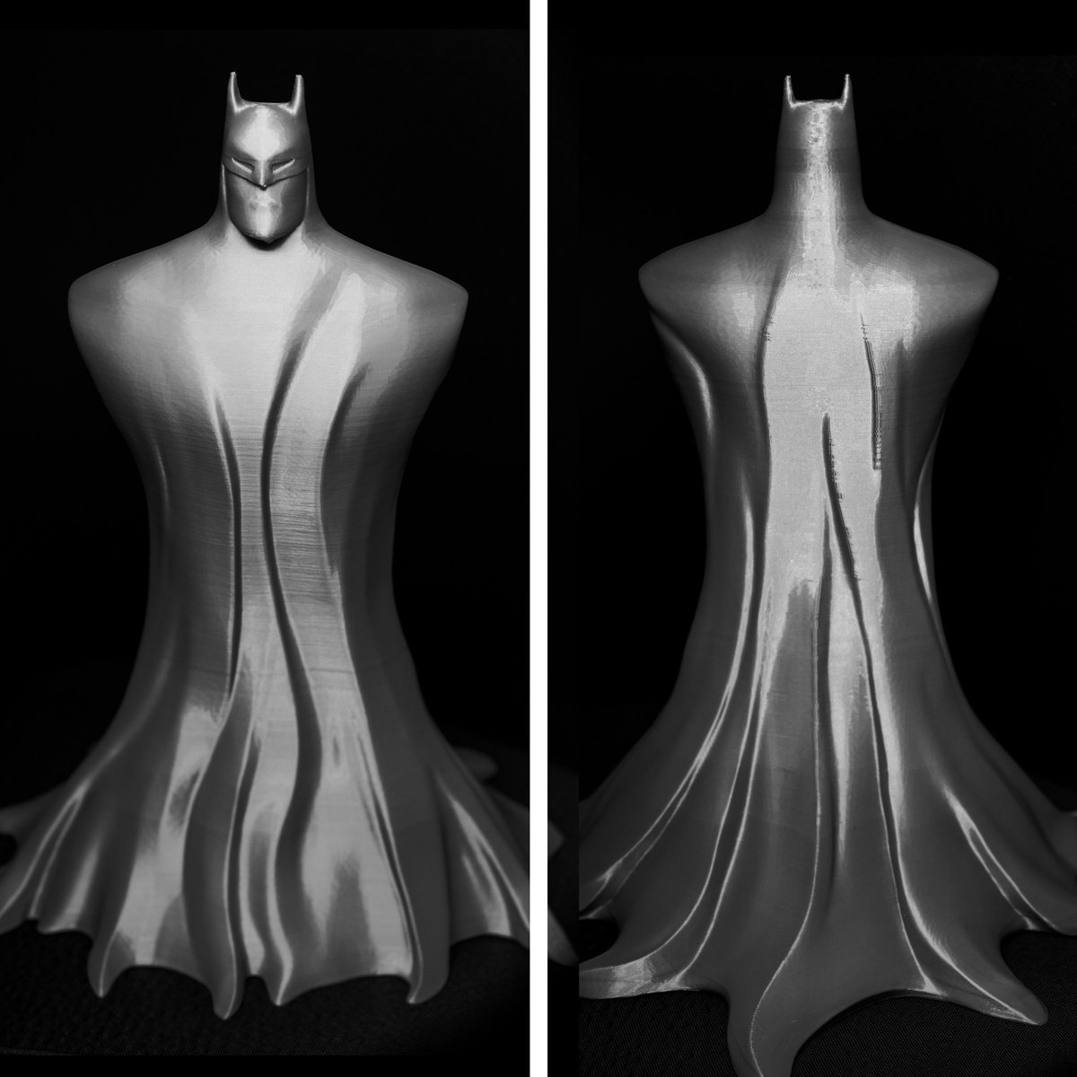 3Printciple's tweet photo. “I am Batman” (9” tall, ender 3v2, dynamic print, pla) #3dprinting #3dprinter #3dprinted #3dprint #3dp #3dprintedmodels #3dprintingnerd #3dprintingindustry  #ender3 #crealityender3 #creality3d #creality3dprinter #3dprintciple #3dprintciples #3dprintinglife #batman #batmanart https://t.co/ClGTfEVNBL