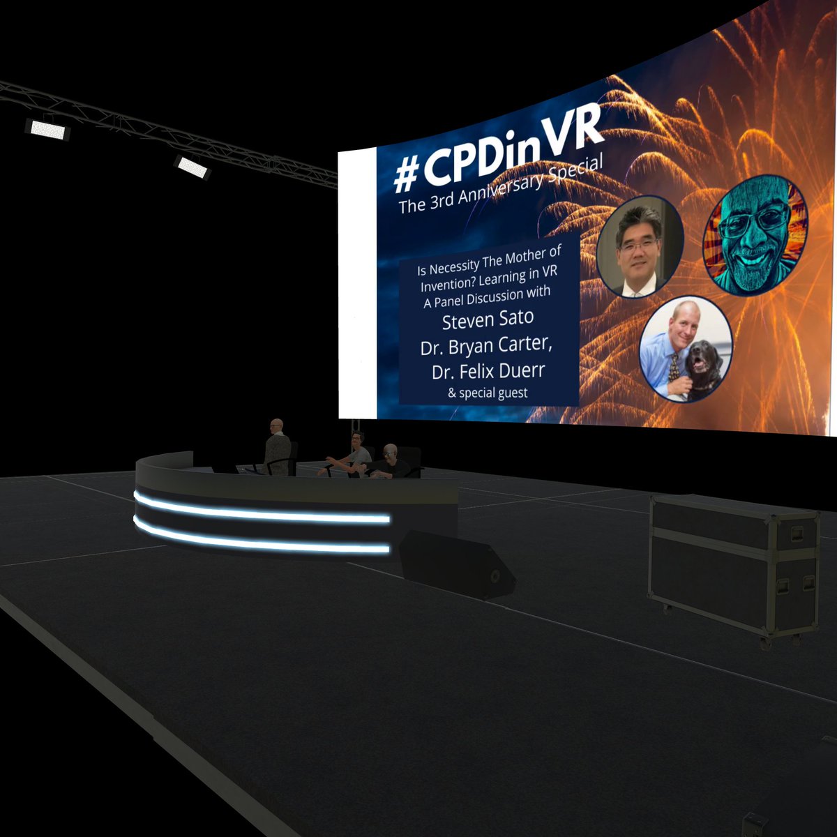 The wonderful <a href="/stevensato/">Steven Sato</a> is leading a fascinating panel discussion right now as a part of the #CPDinVR 3rd Anniversary Event. #VR