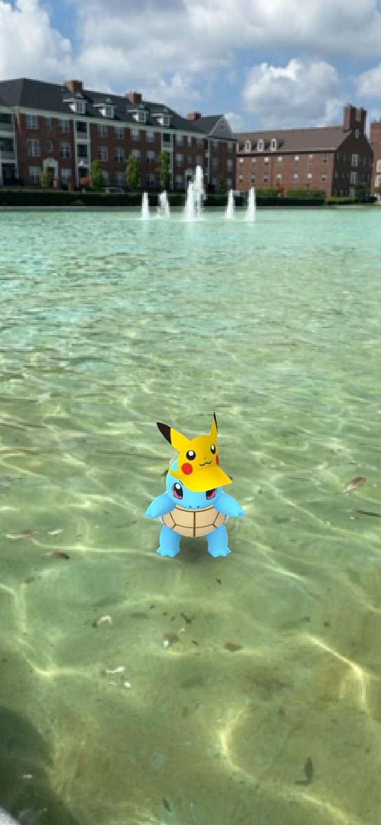 Csel_Poiuy's tweet photo. #PokemonGOFest2020  Squirtle keeping cool. https://t.co/WtLVg7fAs2