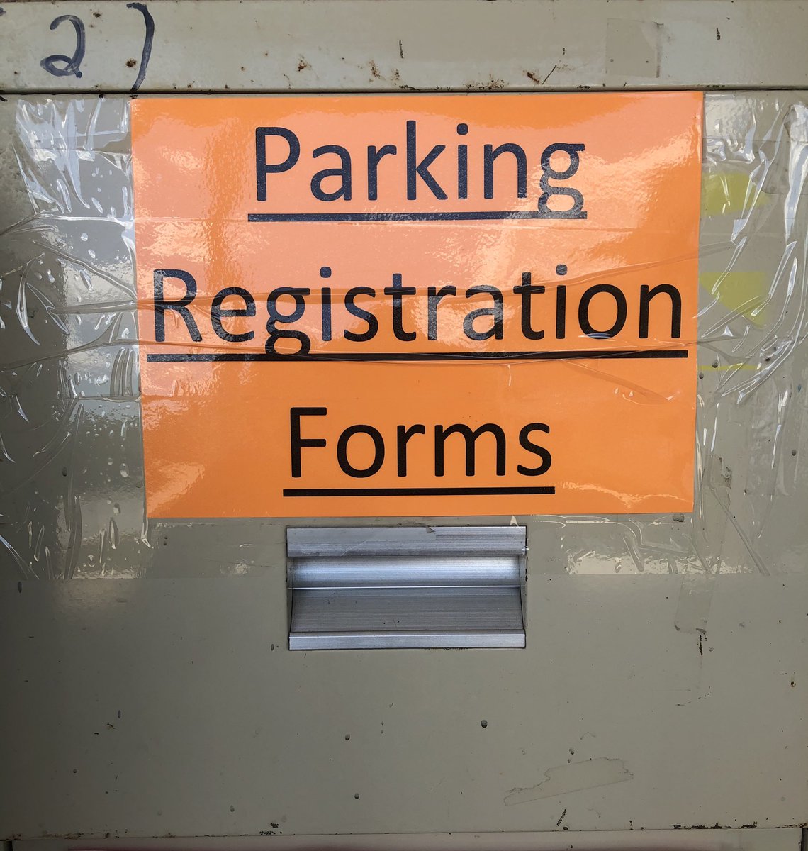 The parking registration forms can be found in the filing cabinet outside the front doors. Students will need to have this form signed by a parent/guardian, copy of car insurance, copy of driver license, and $10 to purchase a parking pass on their designated day.