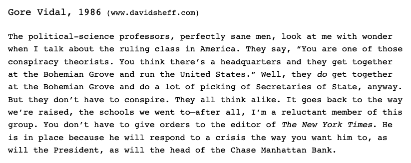 This doesn't mean there's a religious war afoot. It's still all imperialism and resources.Just pointing out the China Watcher community selects for people with long histories of white supremacy, people that won't flake because facts get in the way.As Vidal put it,