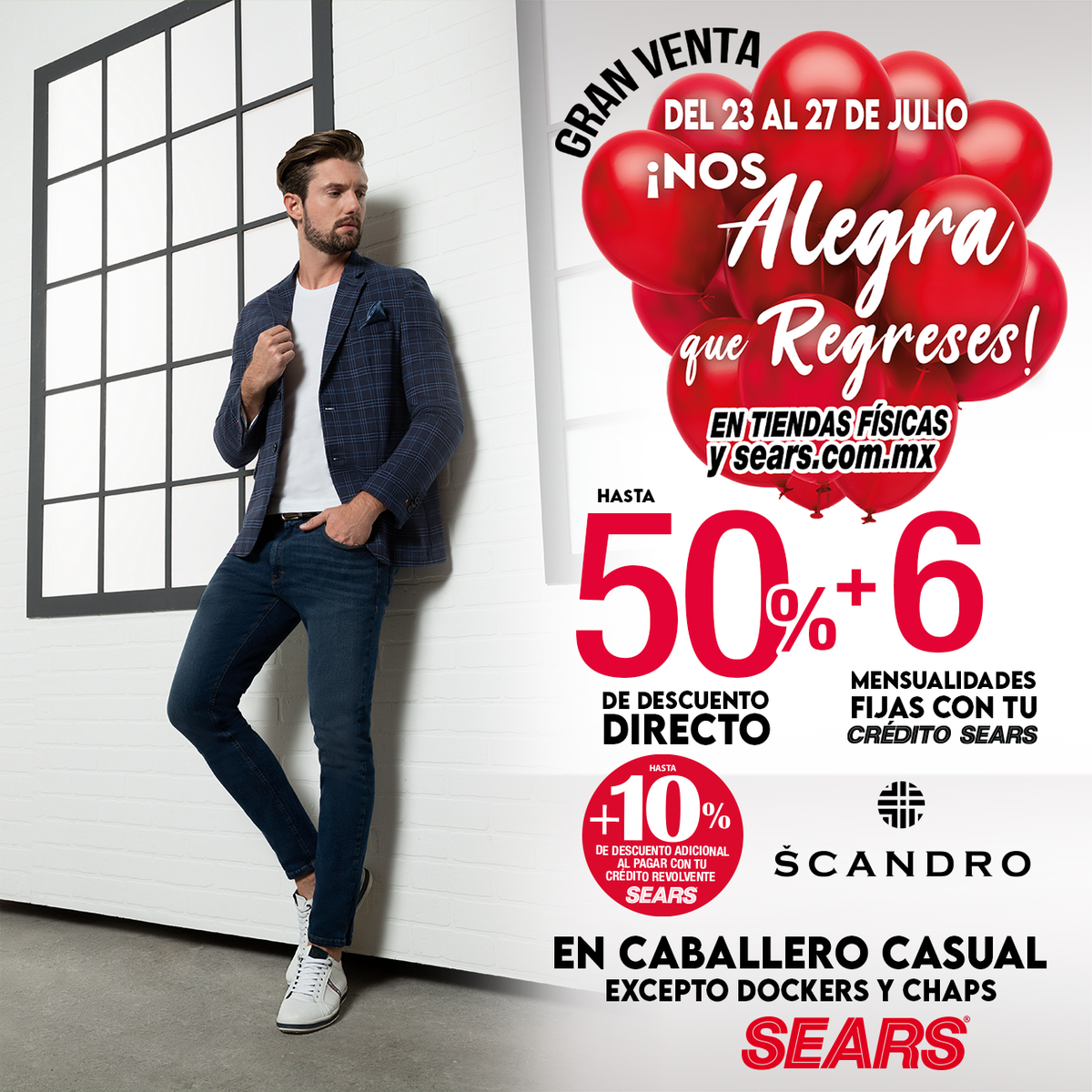 searsmexico's tweet photo. ¡Viste cómodo y casual con la línea #Scandro! ✨ Aprovecha esta promoción dando clic aquí 👉https://t.co/KUIOe3qNxo

Vigencia del 23 al 27 de julio del 2020. Consulta bases de la promoción y horarios de tiendas abiertas en https://t.co/jPRhMVw3PK https://t.co/gcmaAqJw2R