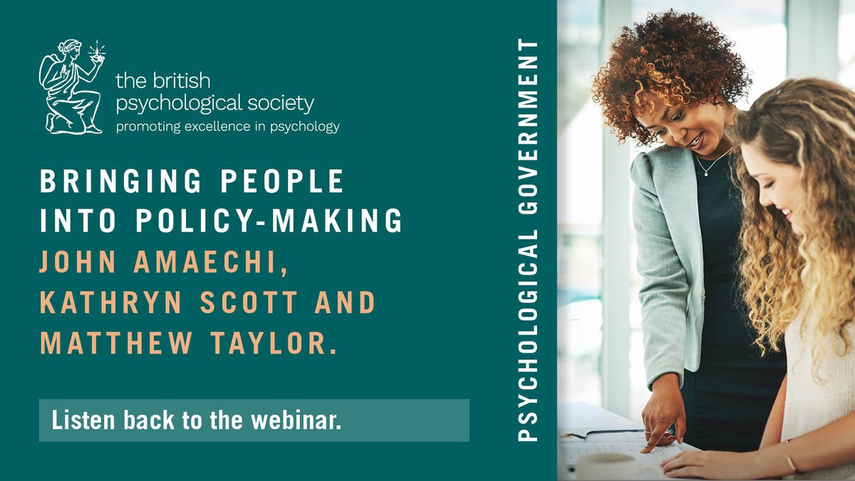 BPSOfficial's tweet photo. 📣 'If ever there was a point that we could bring a diverse cohort of voices into policy making, it's now because we have a whole group of invisible citizens who are suddenly newly visible' @JohnAmaechi 👏
Hear more in our webinar: https://t.co/z83LMWJujA
#PsychGov https://t.co/NfXoVhVIWf